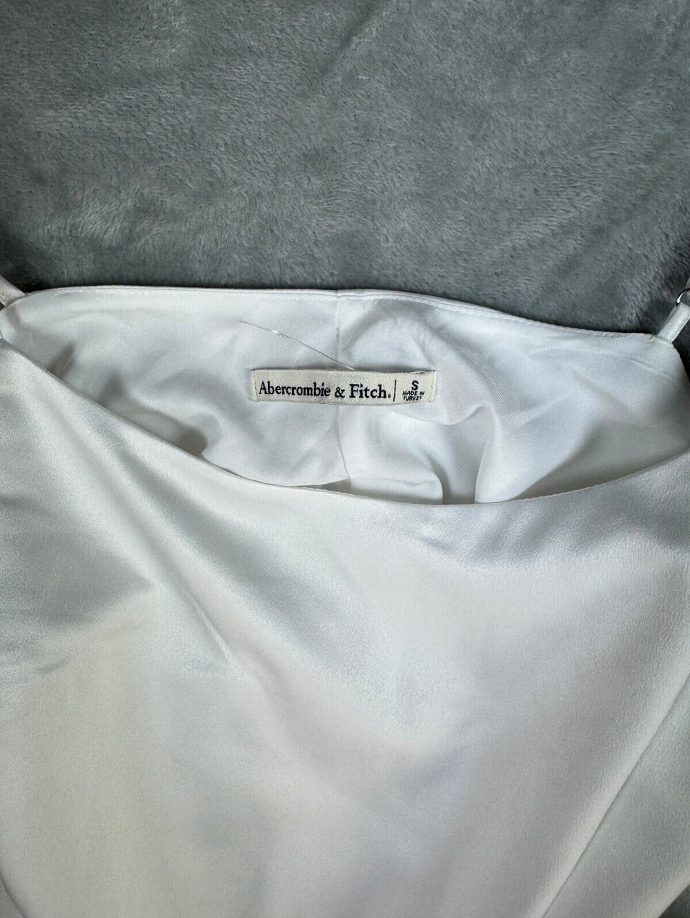 Abercrombie & Fitch Women's White Spaghetti Strap Flared Dress Size Small - Picture 3 of 3